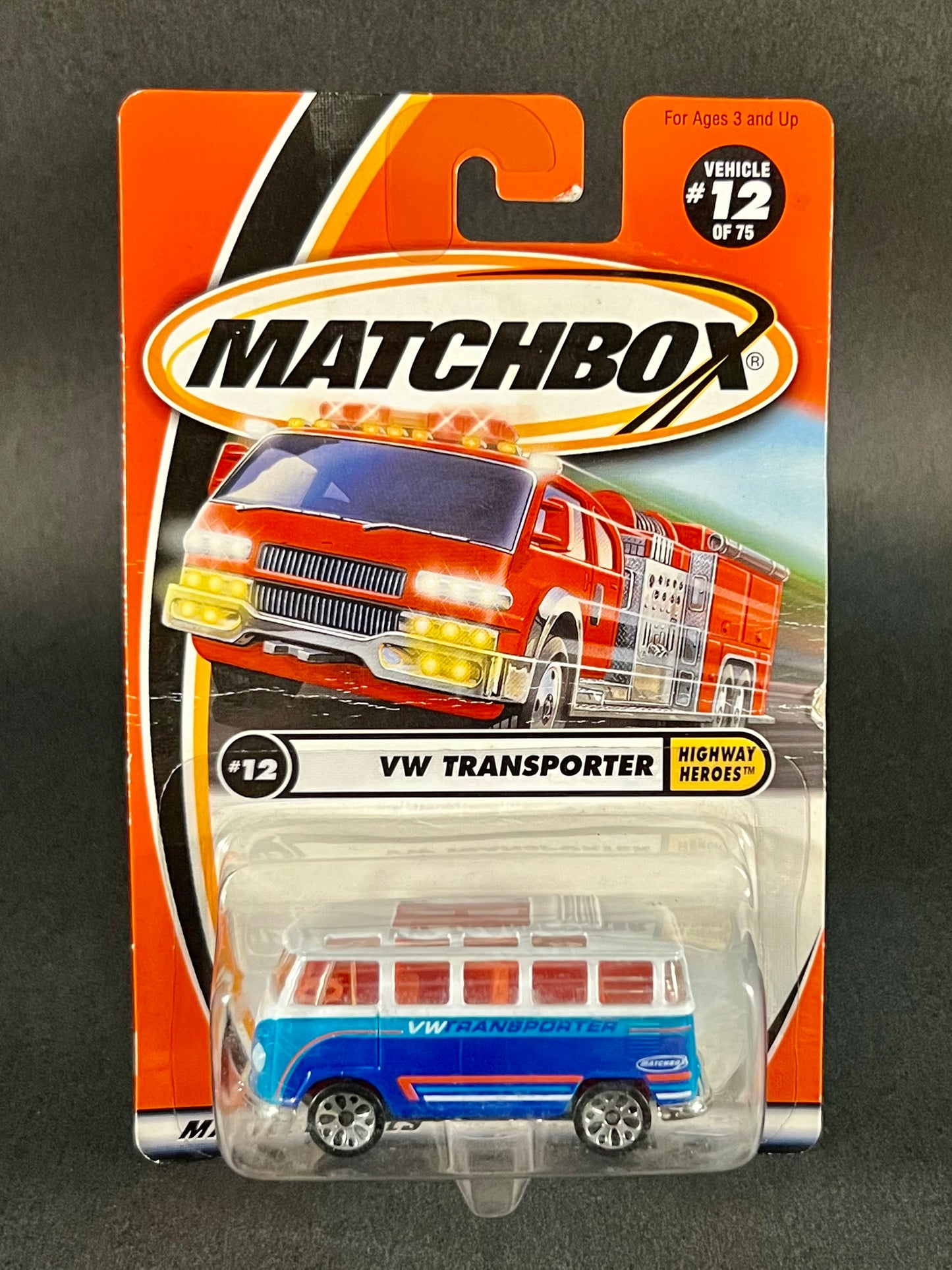 Matchbox 2001 Highway Heroes #12 VW Transporter, Blue