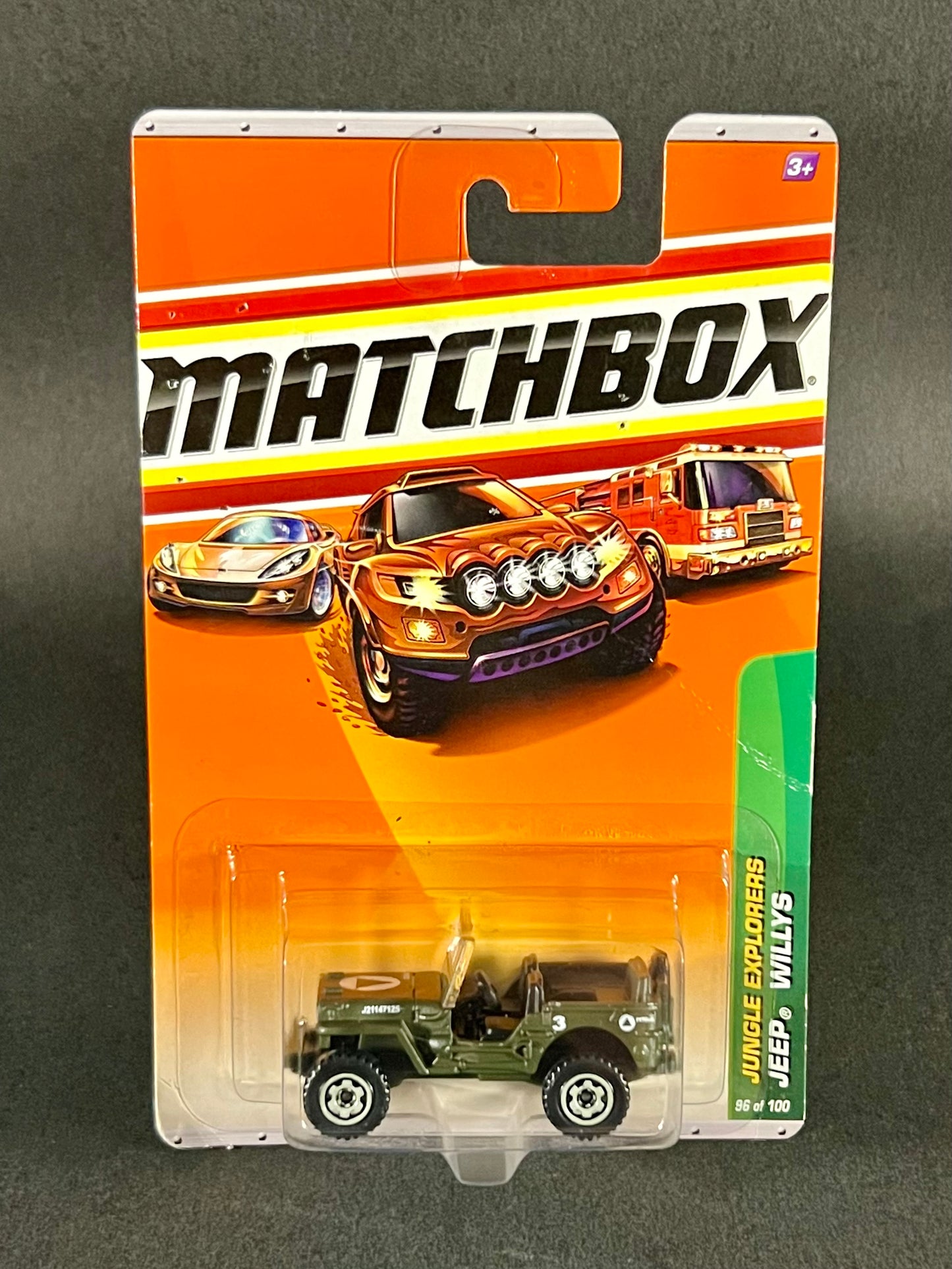 Matchbox 2009 Jungle Explorers #96 Jeep Willys, Green