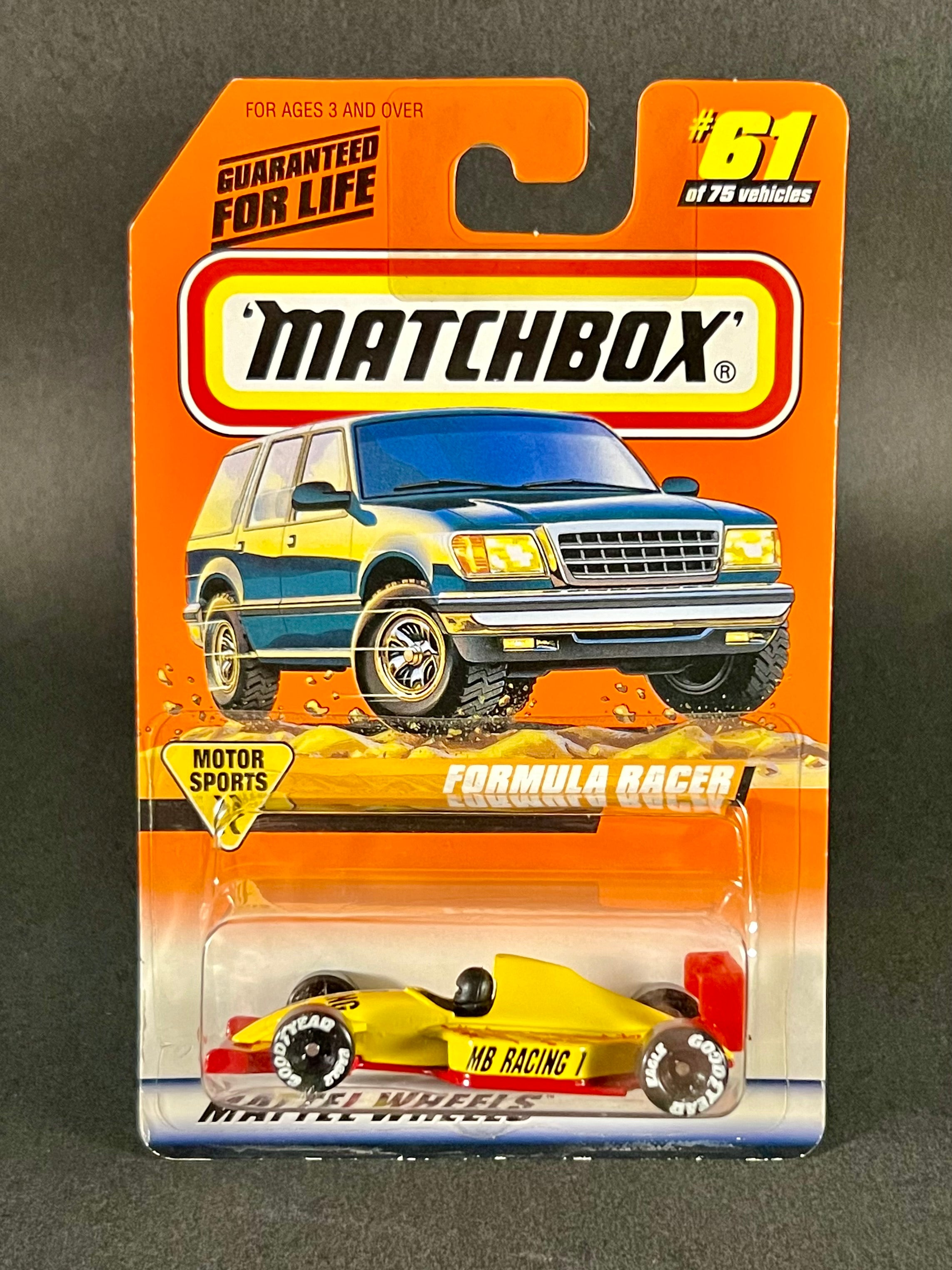 Matchbox 1998 Motor Sports #61 Formula Racer, Yellow – Plutonium Garage