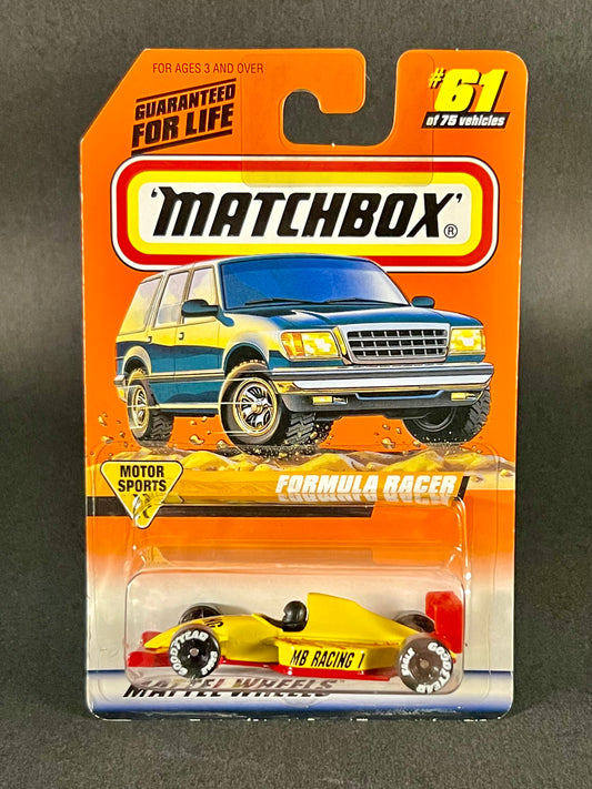 Matchbox 1998 Motor Sports #61 Formula Racer, Yellow