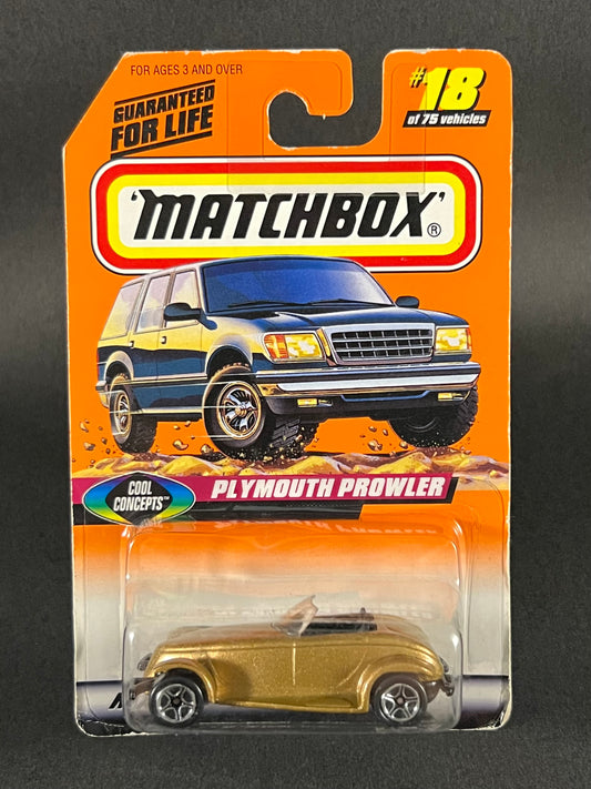 Matchbox 1998 Cool Concepts #18 Plymouth Prowler, Gold