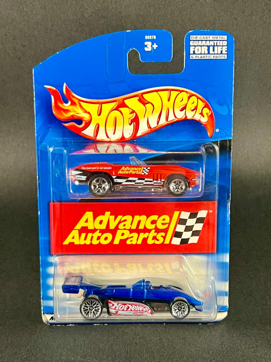 Hot Wheels 2002 Advance Auto Parts 2-Pack '65 Corvette & Thunderstreak