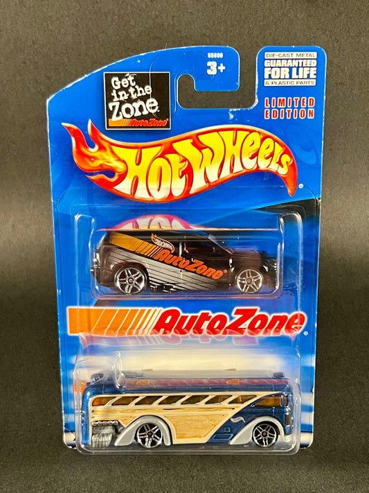 Hot Wheels 2001 Auto Zone 2-Pack Fandango & Surfin' School Bus