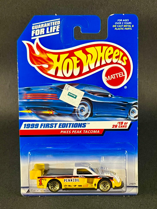 Hot Wheels 1999 First Editions #19 Pikes Peak Tacoma, Yellow