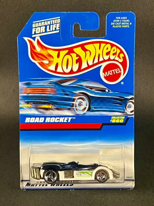 Hot Wheels 1997 #860 Road Rocket, Blue and White