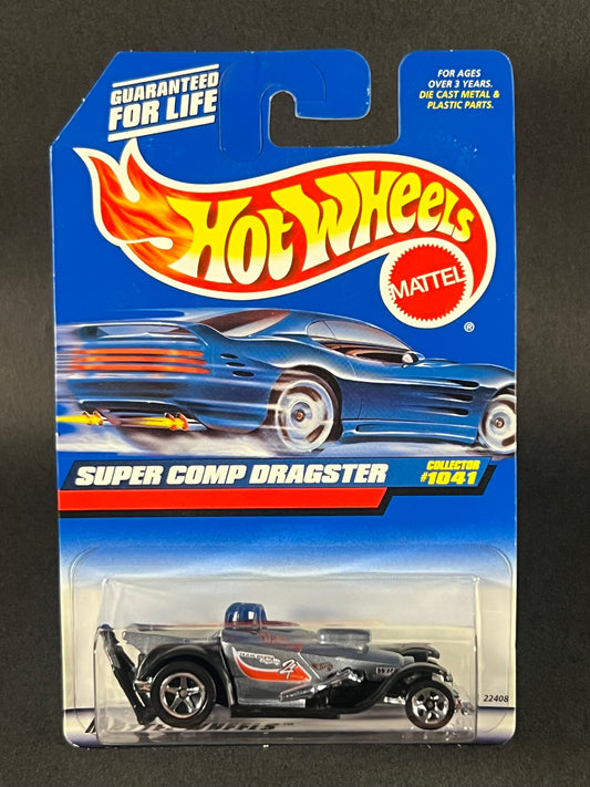 Hot Wheels 1998 #1041 Super Comp Dragster, Silver and Black