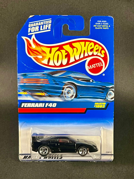 Hot Wheels 1998 #1003 Ferrari F40, Black