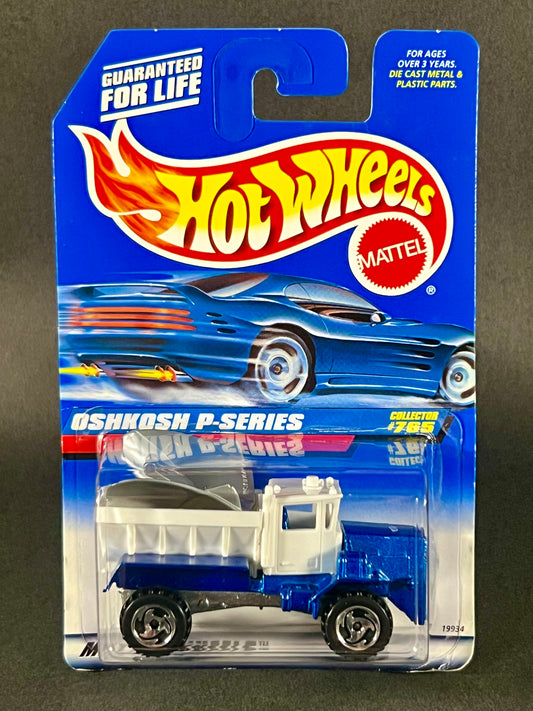 Hot Wheels 1997 #765 Oshkosh P-Series, Blue and White