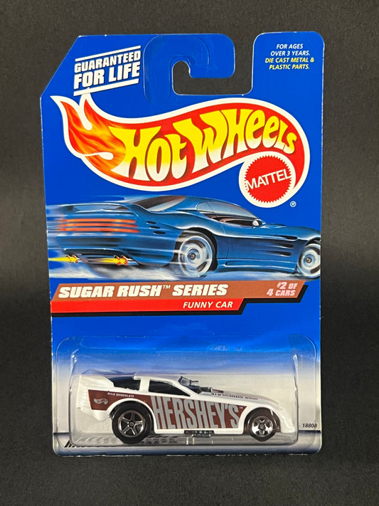 Hot Wheels 1998 Sugar Rush Series #2 Funny Car, White