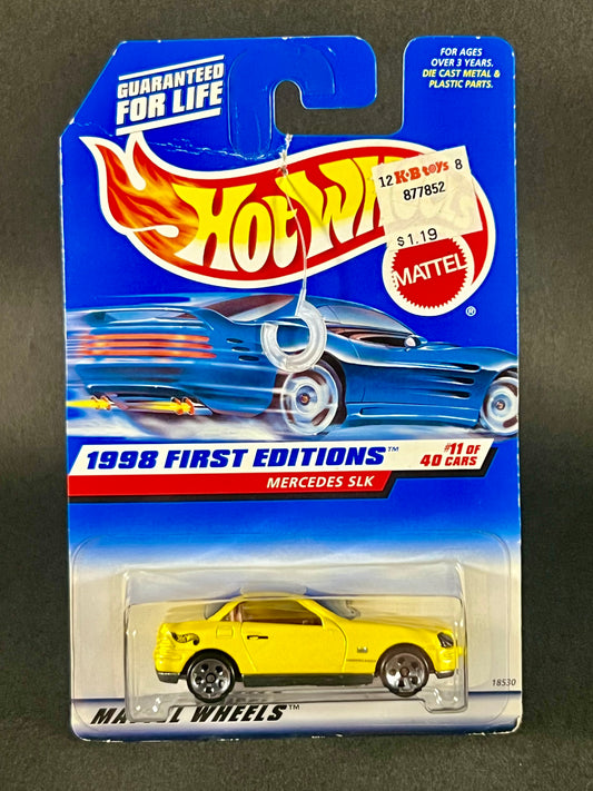 Hot Wheels 1998 First Editions #11 Mercedes SLK, Yellow