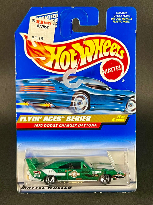 Hot Wheels 1998 Flyin' Aces Series #1 1970 Dodge Charger Daytona, Green