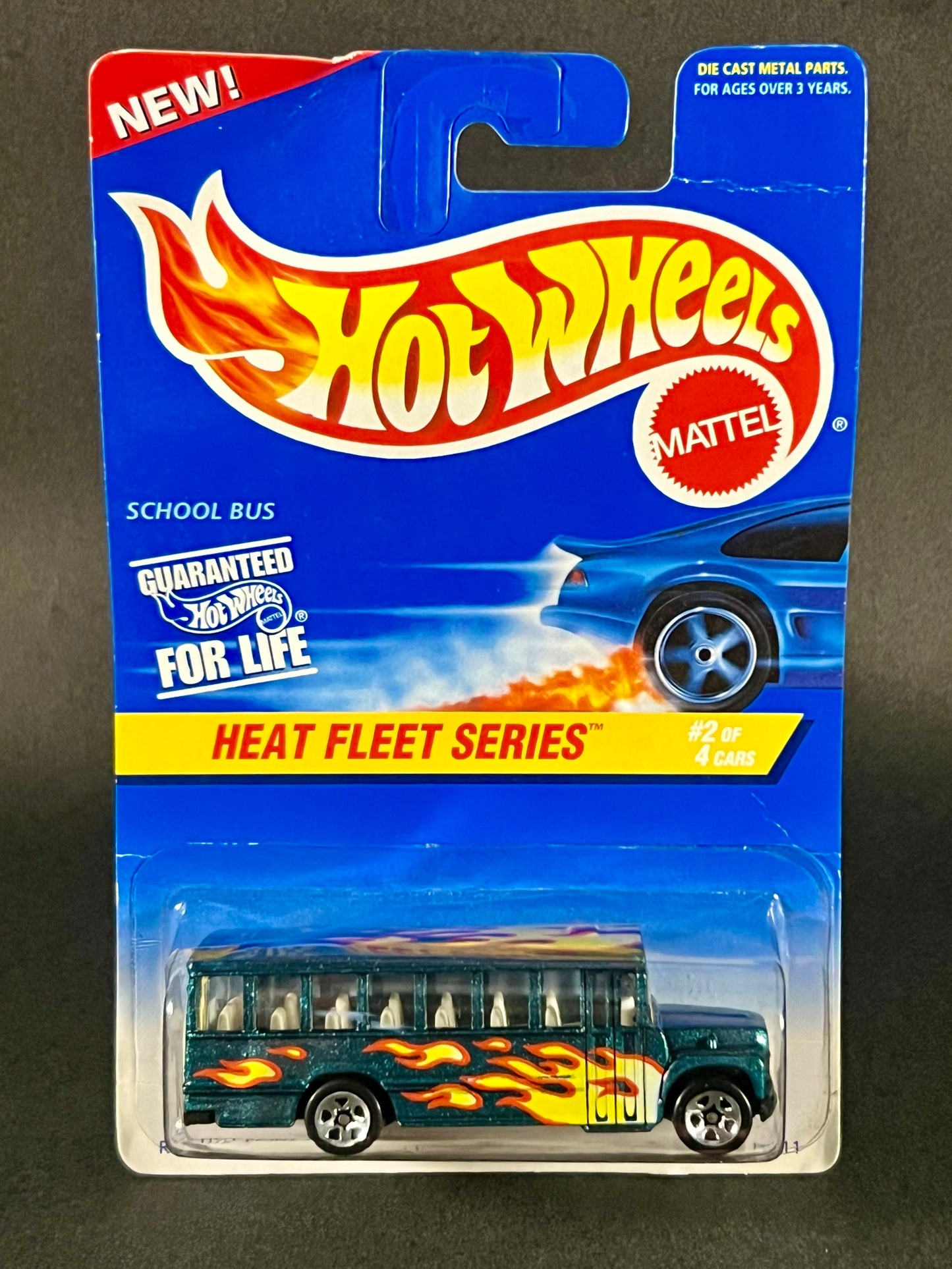 Hot Wheels 1997 Heat Fleet Series #2 School Bus, Green