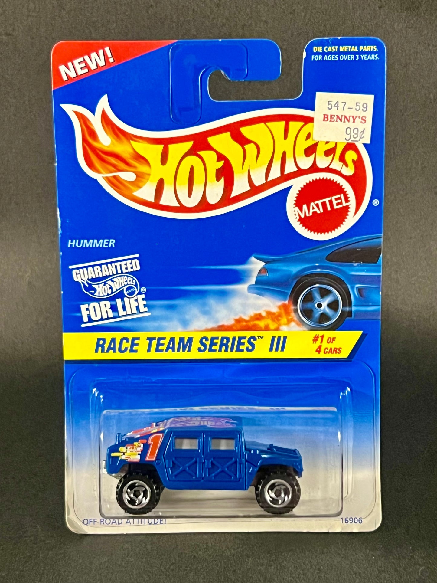 Hot Wheels 1997 Race Team Series III #1 Hummer, Blue