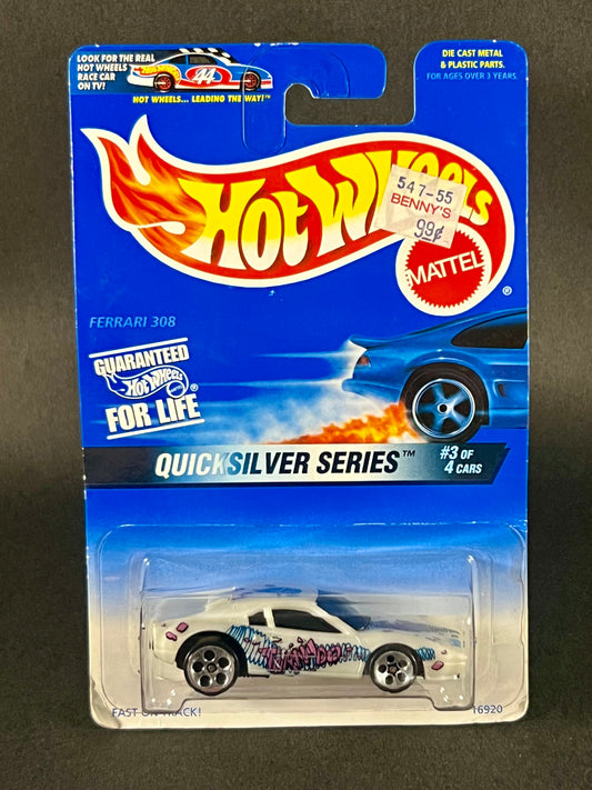 Hot Wheels 1997 Quicksilver Series #3 Ferrari 308, White