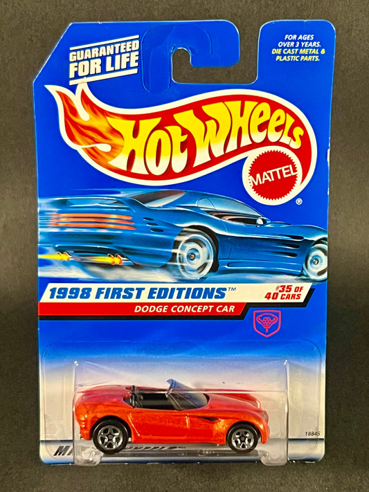 Hot Wheels 1998 First Editions #35 Dodge Concept Car, Orange