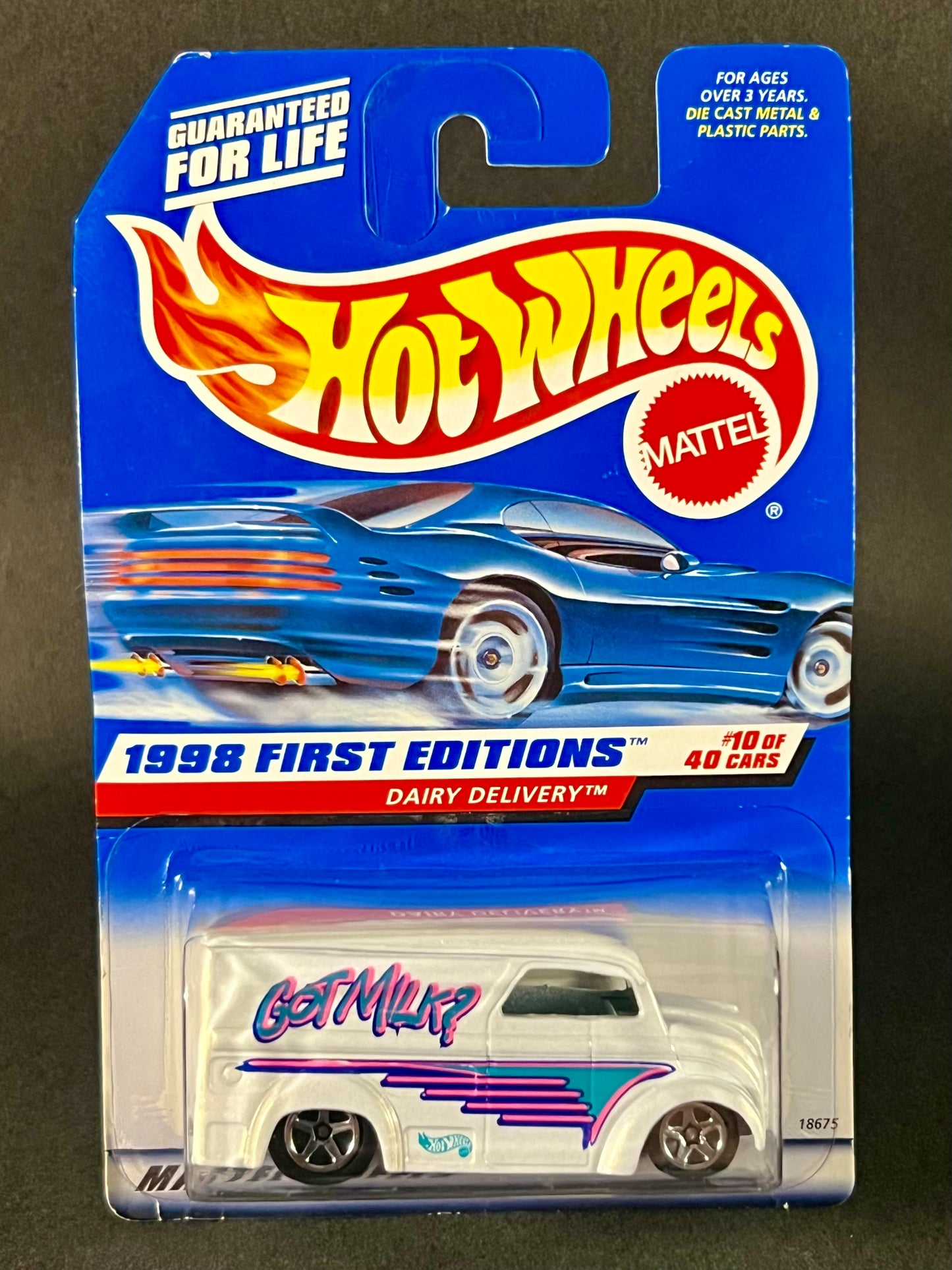 Hot Wheels 1998 First Editions #10 Dairy Delivery, White