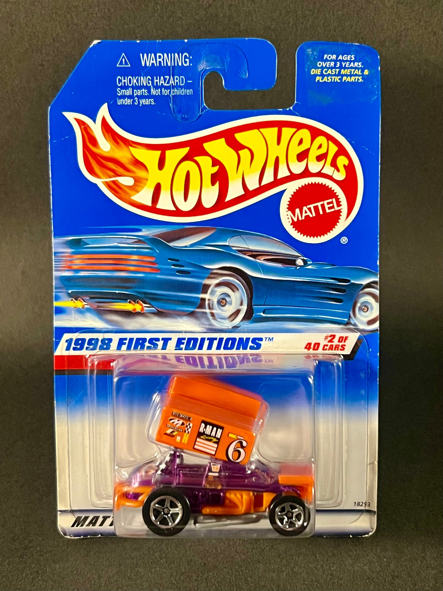 Hot Wheels #640 1998 First Editions #2 Slideout, Purple & Orange