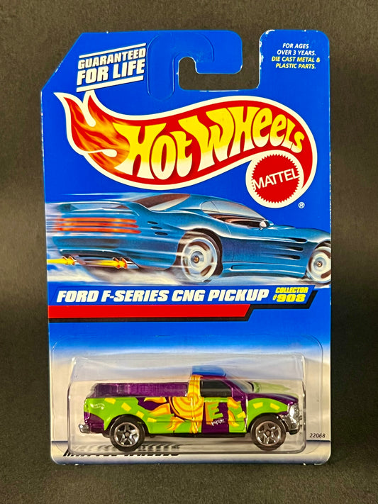 Hot Wheels 1998 #908 Ford F-Series CNG Pickup, Purple