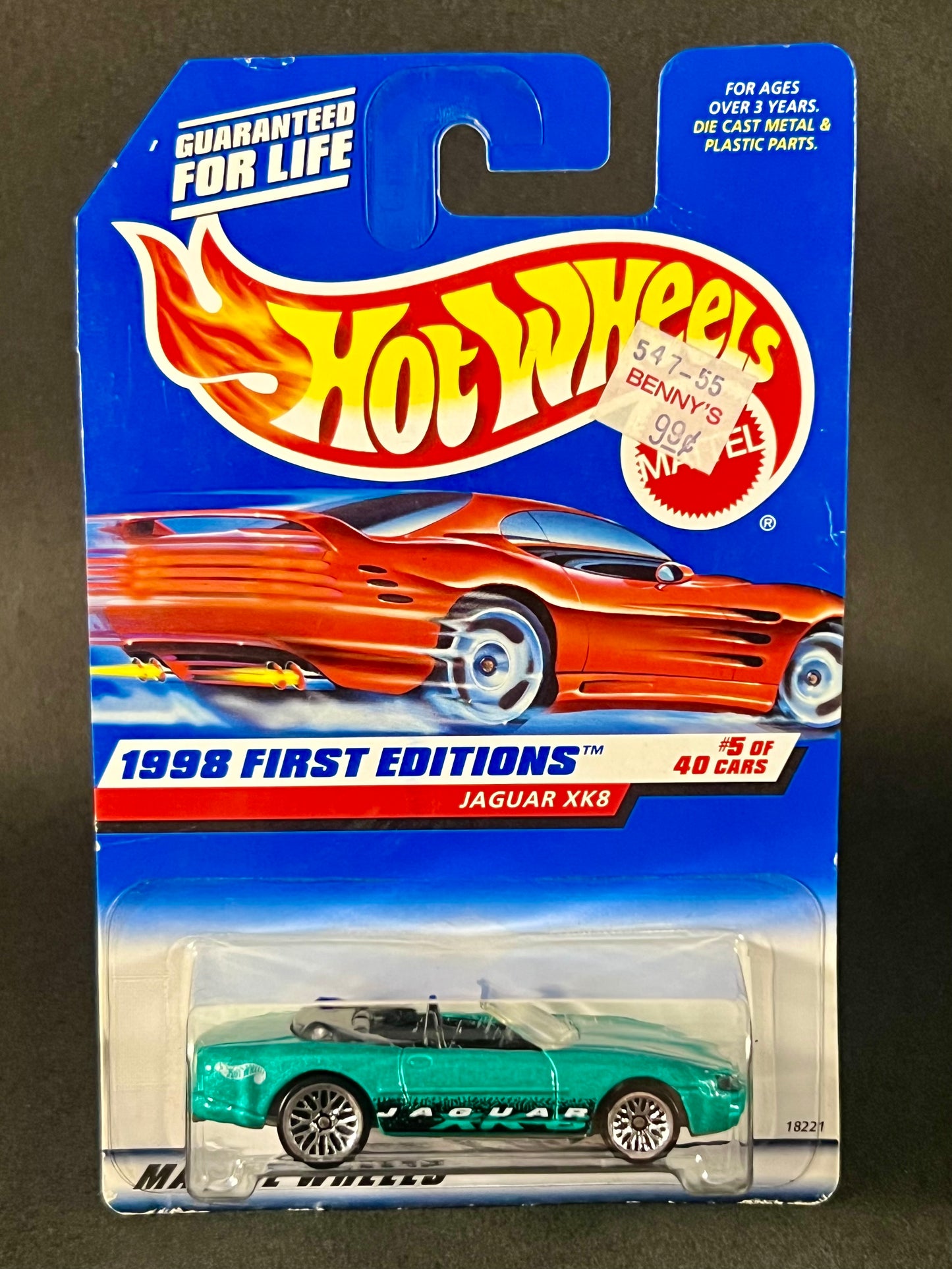 Hot Wheels #639 1998 First Editions Jaguar XK8, Green