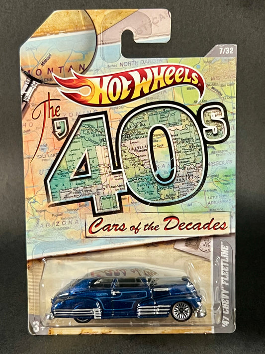 Hot Wheels 2011 Cars of the Decades -The 40's #7 '47 Chevy Fleetline, Blue