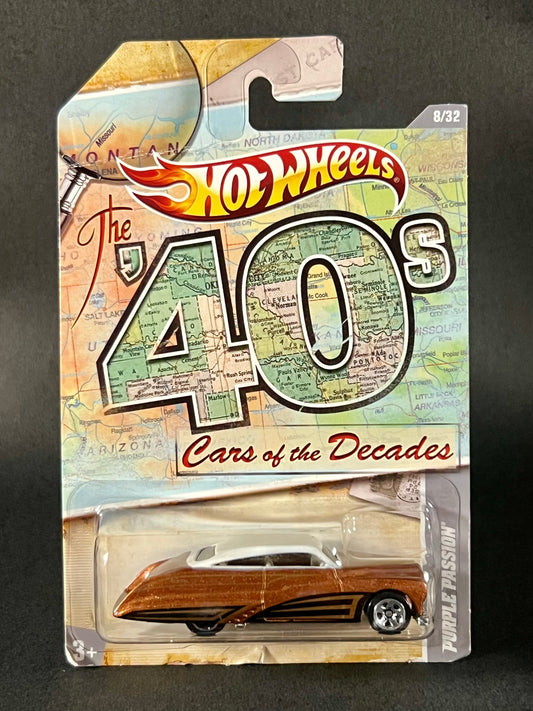 Hot Wheels 2011 Cars of the Decades -The 40's #8 Purple Passion, Orange