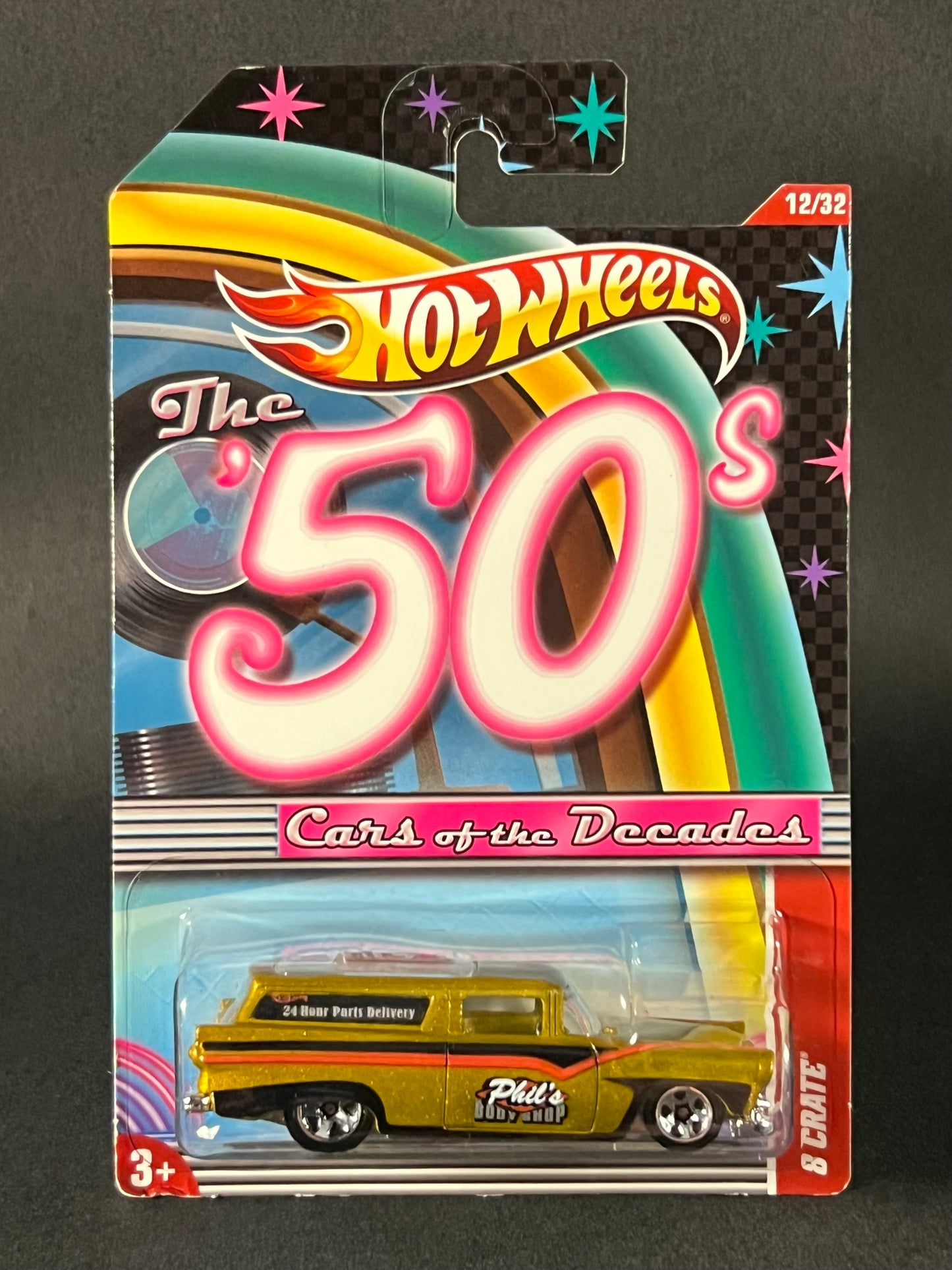 Hot Wheels 2008 Cars of the Decades -The 50's #12 8 Crate, Gold