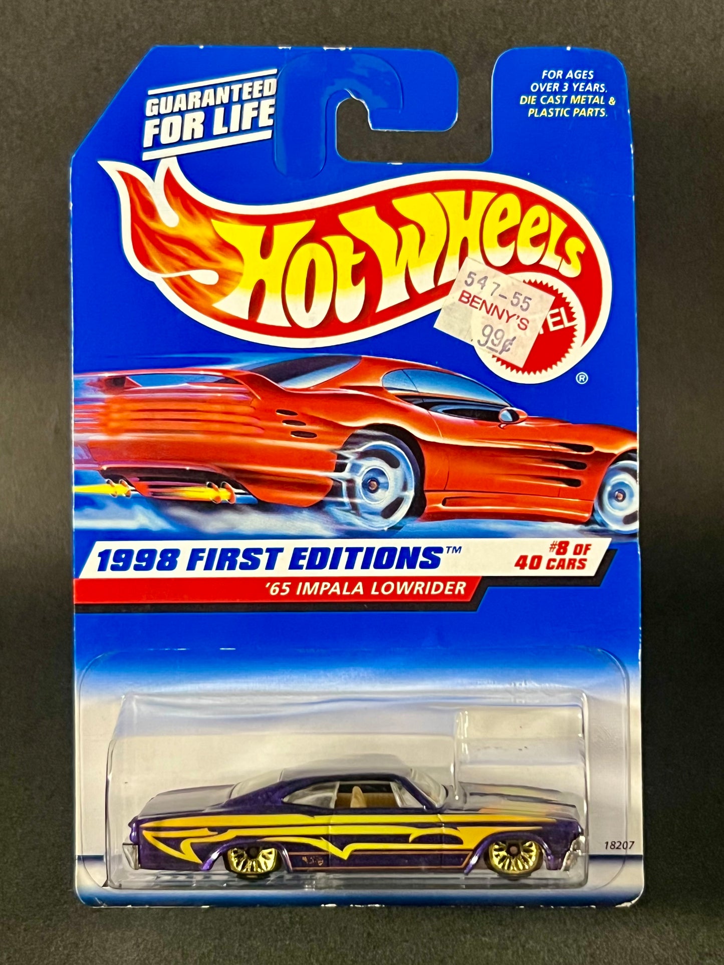 Hot Wheels #635 1998 First Editions '65 Impala Lowrider, Purple