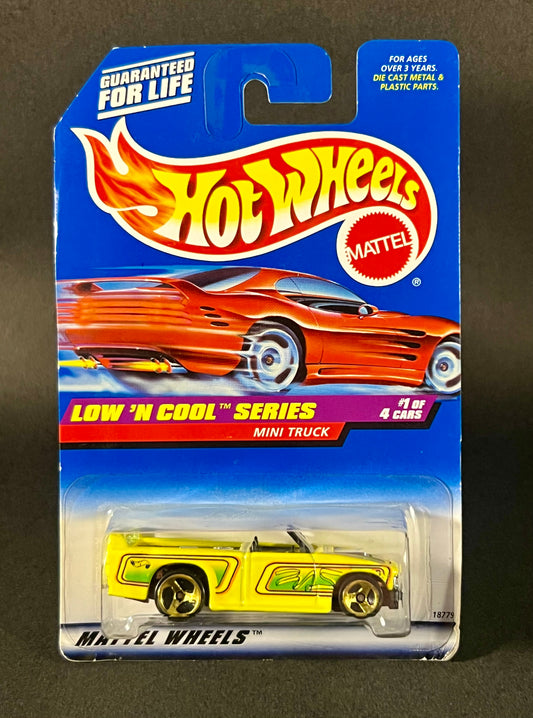 Hot Wheels 1998 #697 Low 'N Cool Series Mini Truck, Yellow