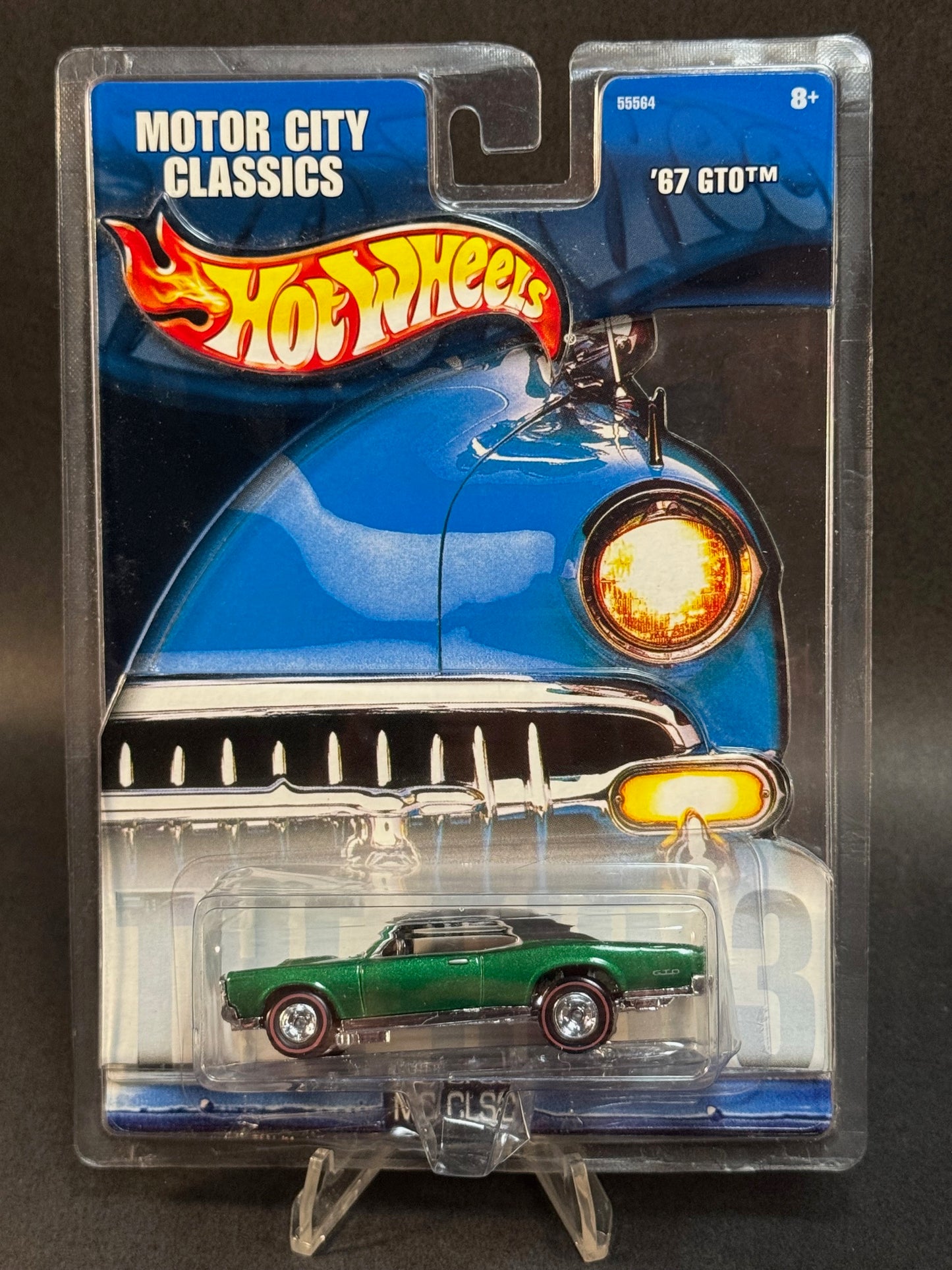 2002 Hot Wheels Motor City Classics '67 GTO, Green *Damaged Blister
