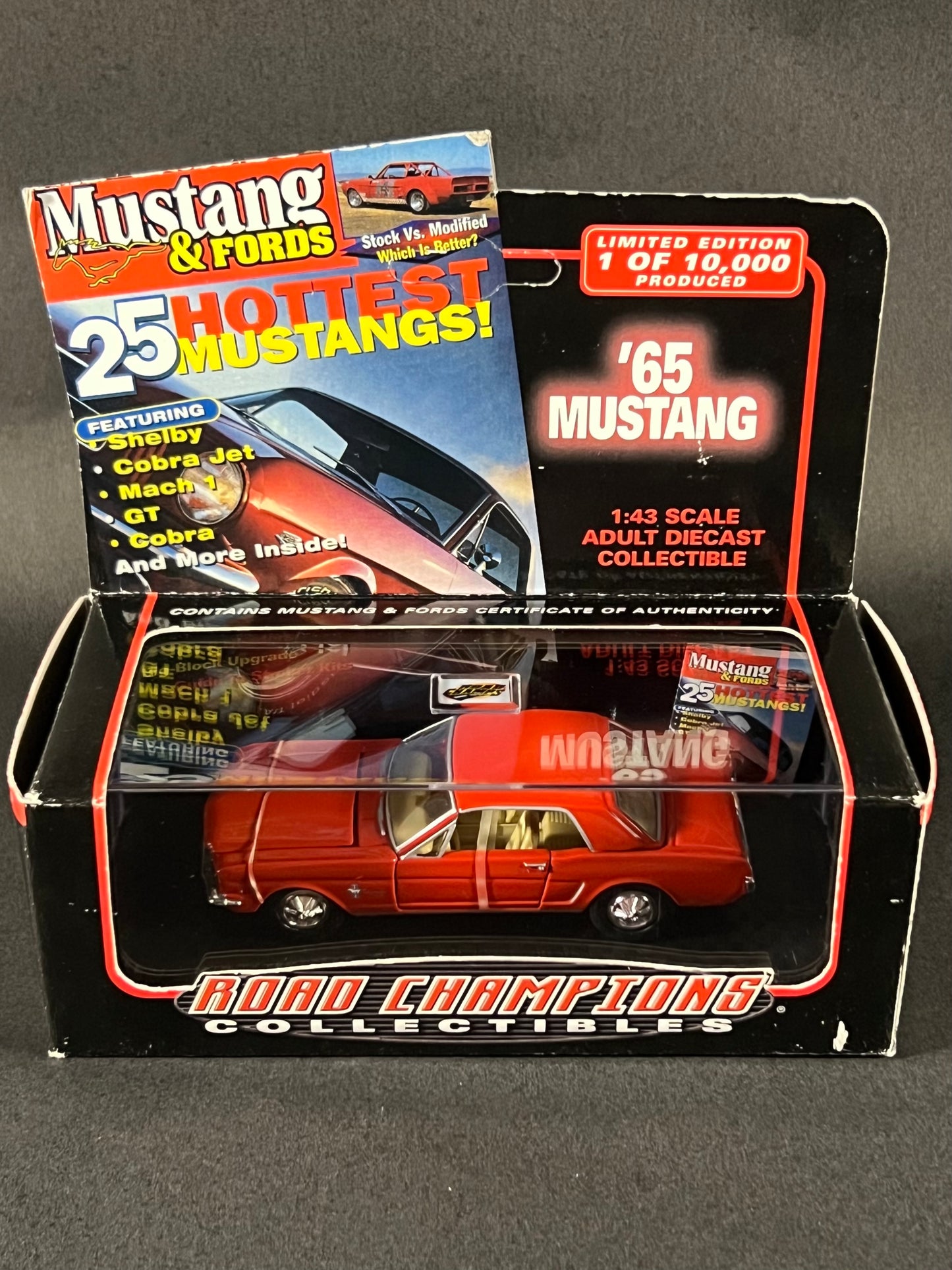 Road Champs 1999 Mustang & Fords 1965 Ford Mustang, Red