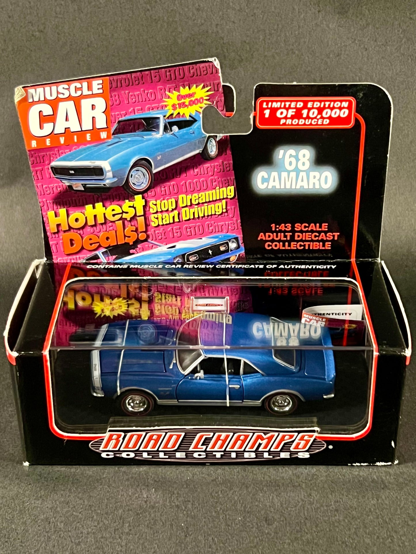 Road Champs 1999 Muscle Car Review 1968 Chevrolet Camaro, Blue