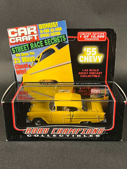 Road Champs 1999 Car Craft 1955 Chevrolet Bel Air, Yellow