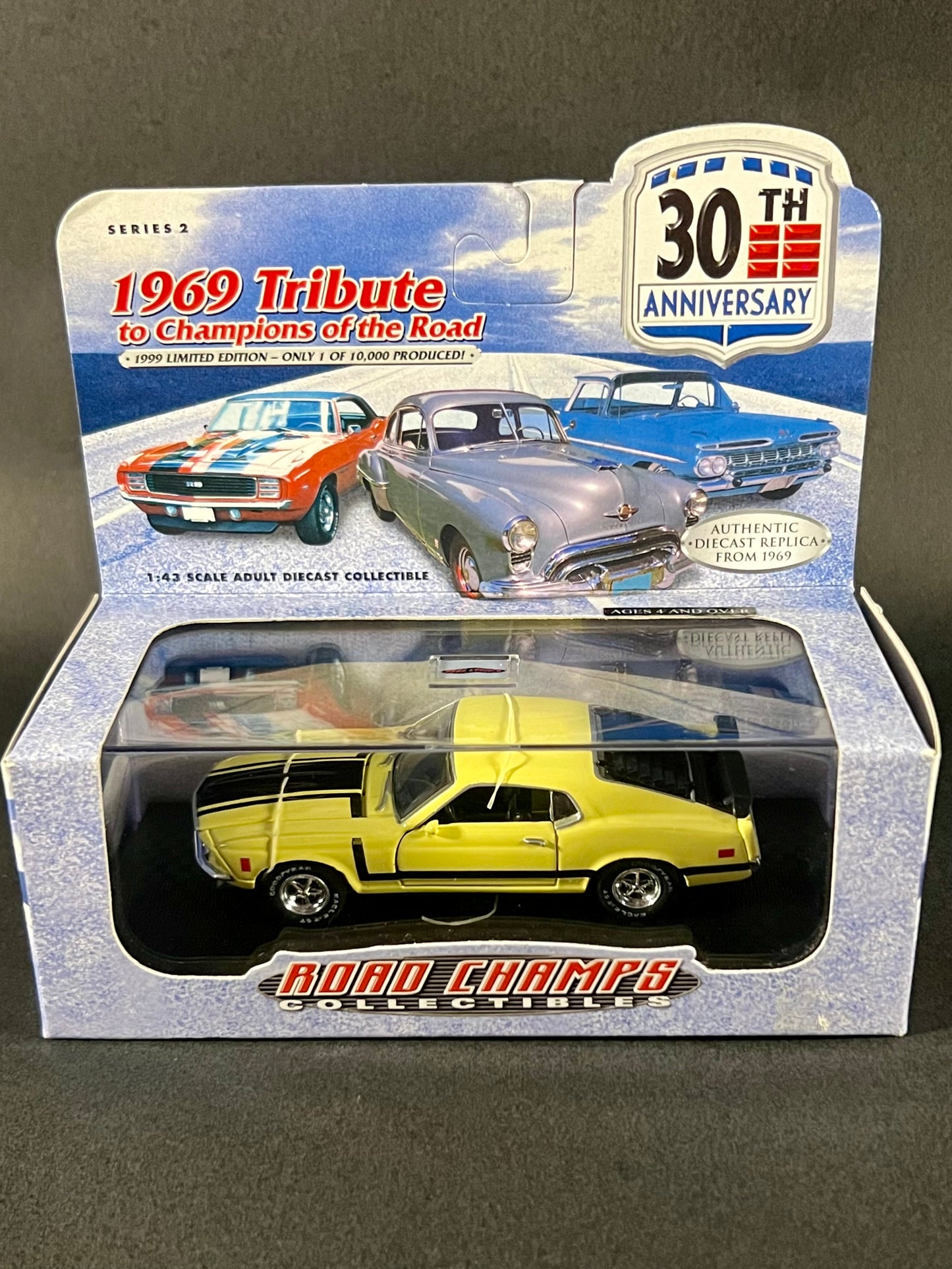 Road Champs 1969 Tribute Series 2 Limited Edition 1969 Ford Mustang, Yellow