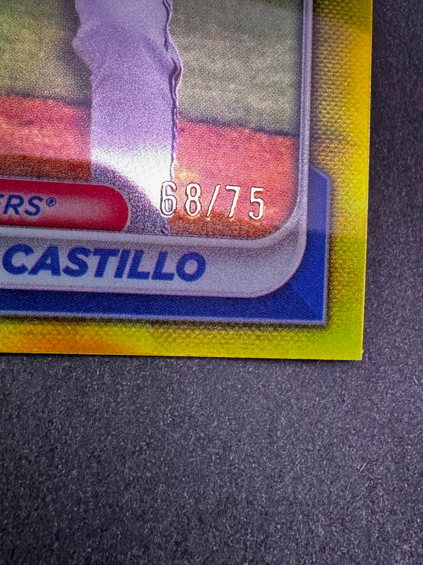 2024 Bowman Chrome 1st Edition Yellow /75 Yolfran Castillo Texas Rangers