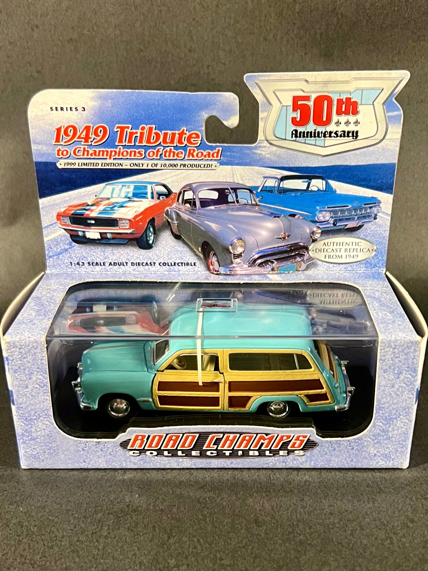 Road Champs 1949 Tribute Series 3 Limited Edition 1949 Ford Woody, Turquoise