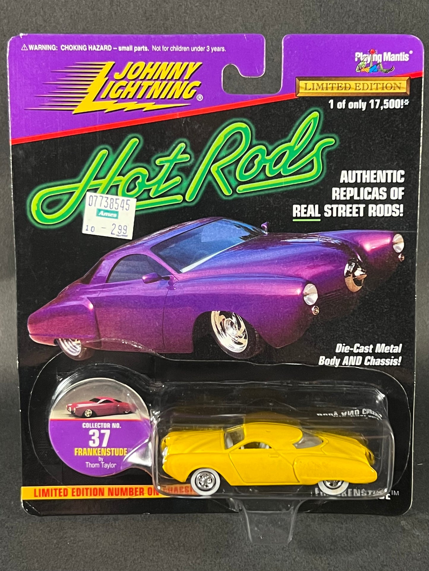 Johnny Lightning 1997 Hot Rods #37 Frankenstude, Yellow