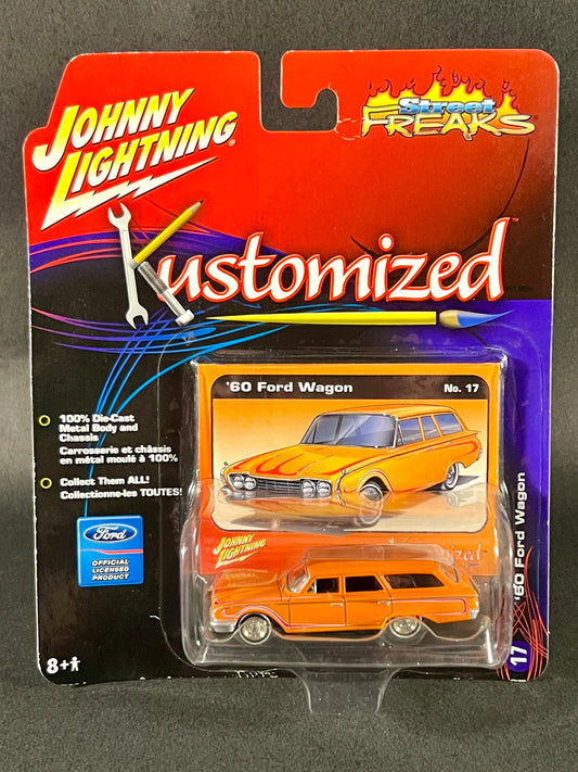 Johnny Lightning 2005 Street Freaks Kustomized #17 ‘60 Ford Wagon, Orange