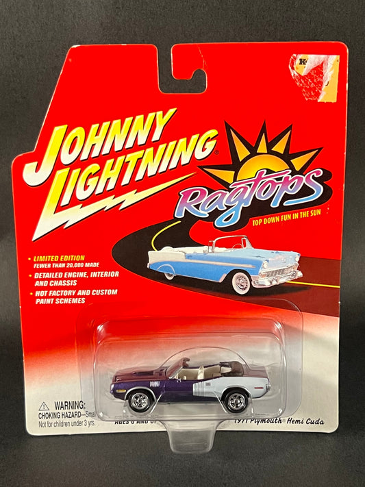 Johnny Lightning 2003 Ragtops 1971 Plymouth Hemi Cuda, Purple