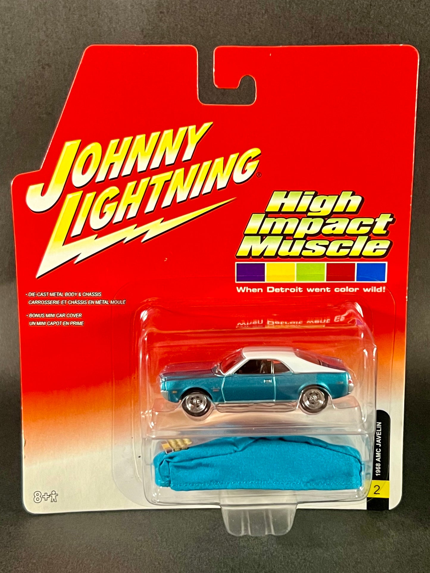 Johnny Lightning 2006 High Impact Muscle #2 1968 AMC Javelin, Teal