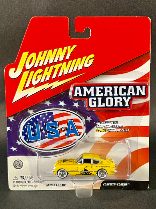 Johnny Lightning 2003 American Glory Corvette Corvair, Yellow