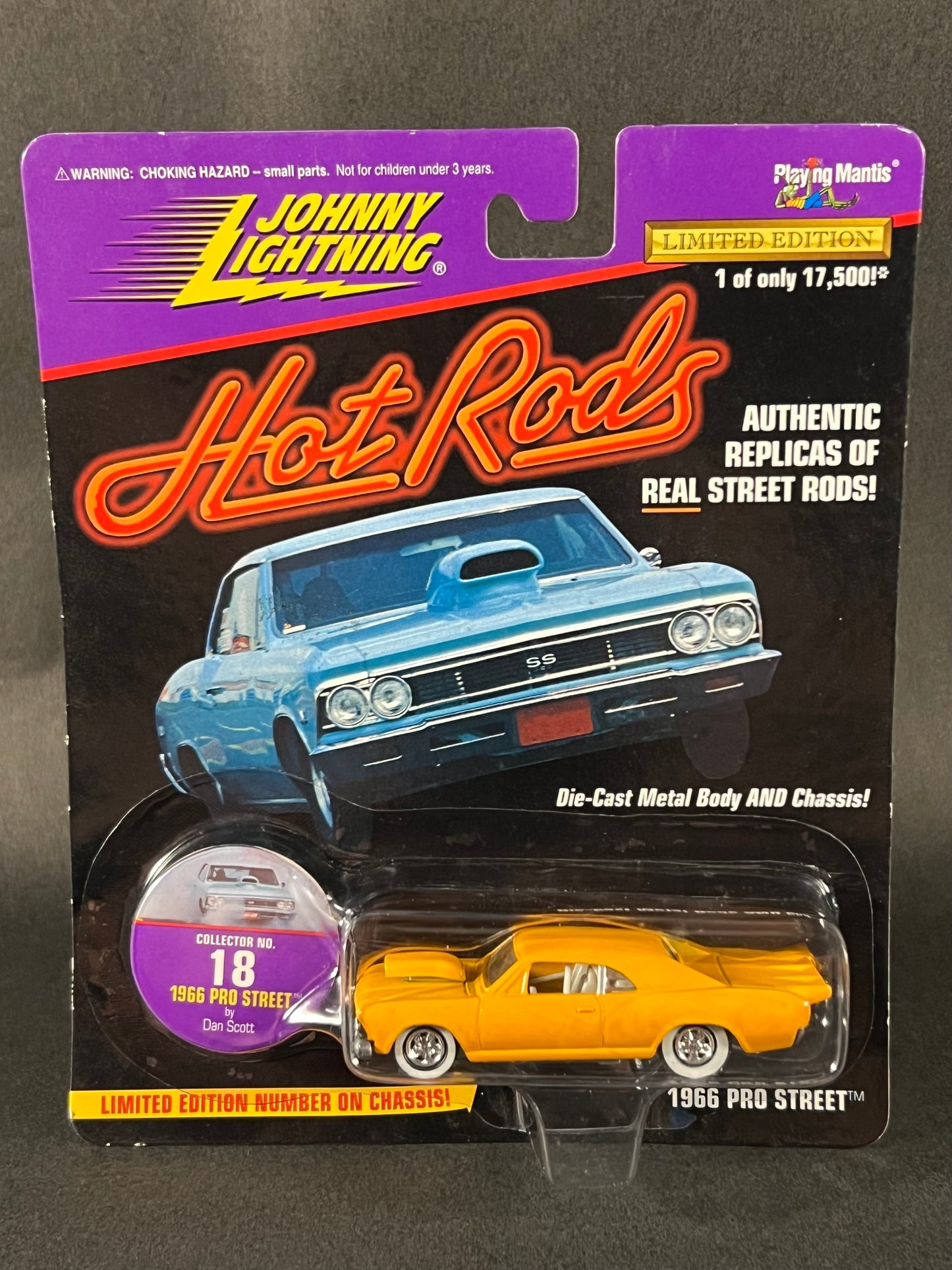 Johnny Lightning 1997 Hot Rods #18 1966 Pro Street, Yellow