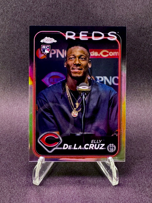 2024 Topps Chrome Rookie RC Image Variation SP Elly De La Cruz Cincinnati Reds