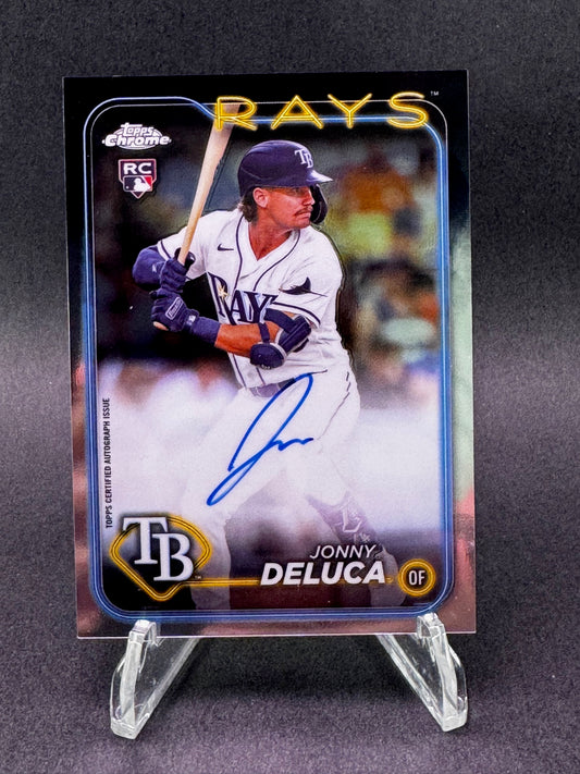 2024 Topps Chrome Rookie RC Autograph Jonny Deluca Tampa Bay Rays