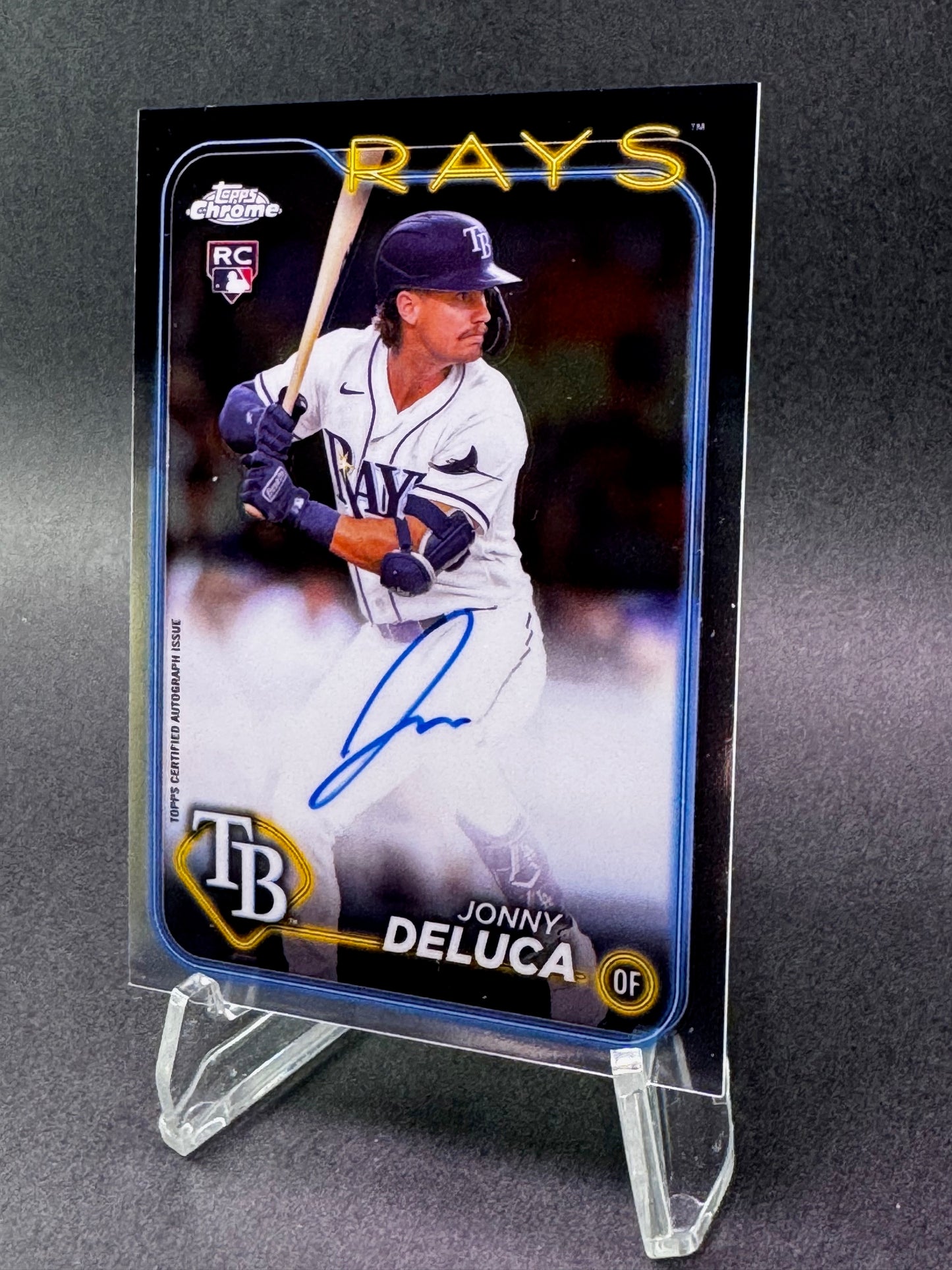2024 Topps Chrome Rookie RC Autograph Jonny Deluca Tampa Bay Rays