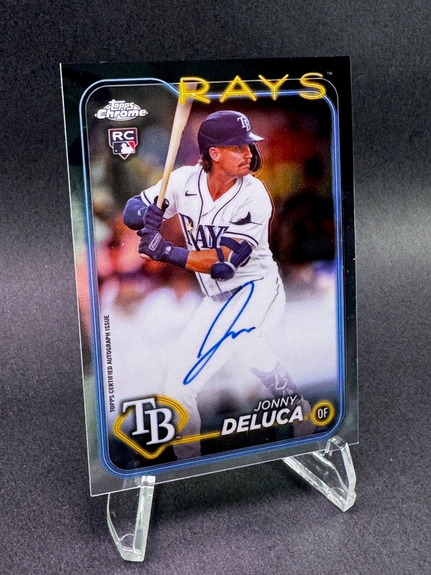 2024 Topps Chrome Rookie RC Autograph Jonny Deluca Tampa Bay Rays