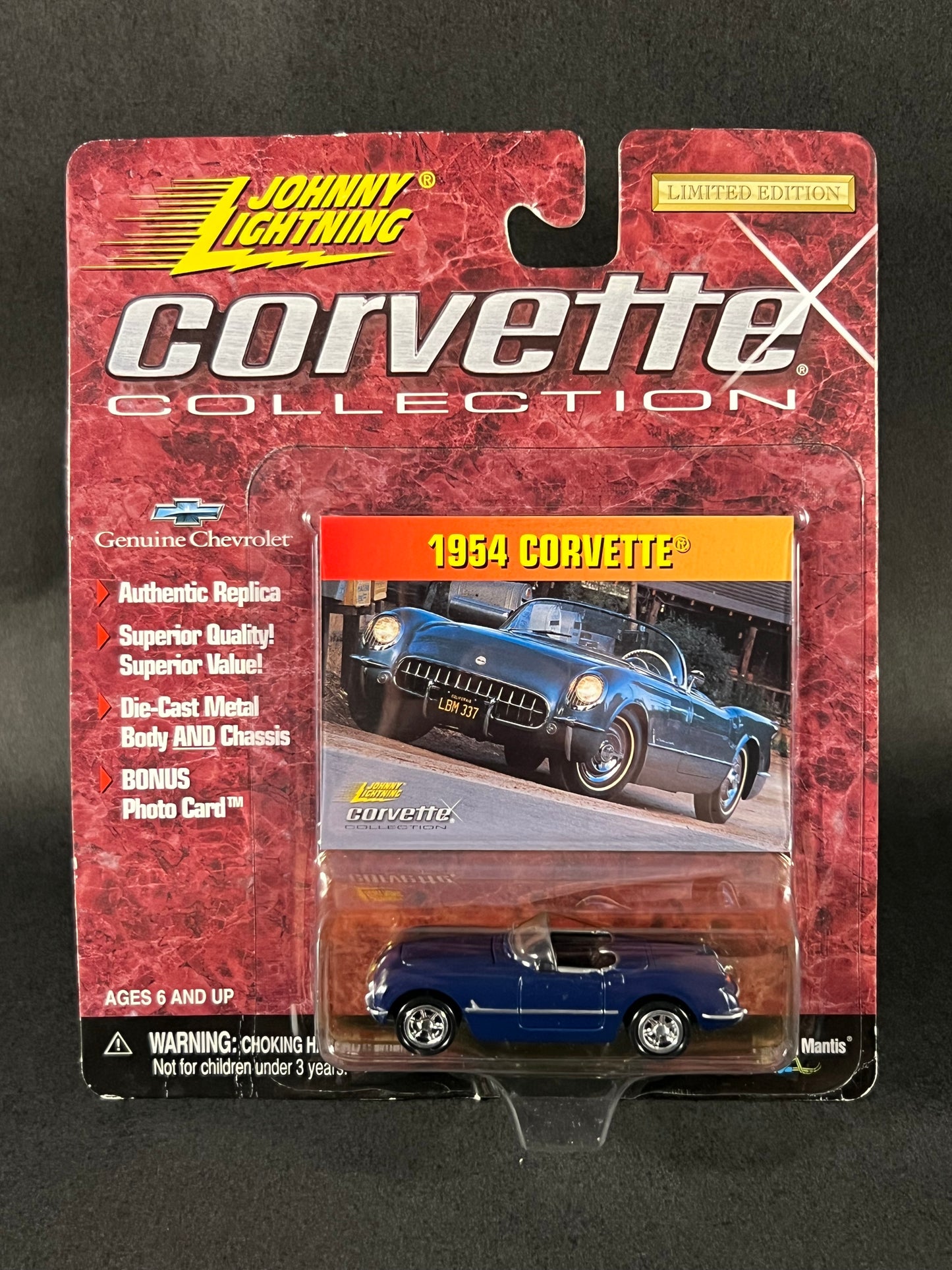 2000 Johnny Lightning Corvette Collection 1954 Corvette, Blue