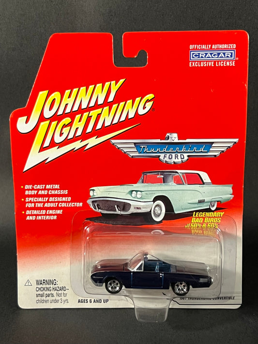 Johnny Lightning 2002 Ford Thunderbird Series 1961 Thunderbird Convertible, Blue