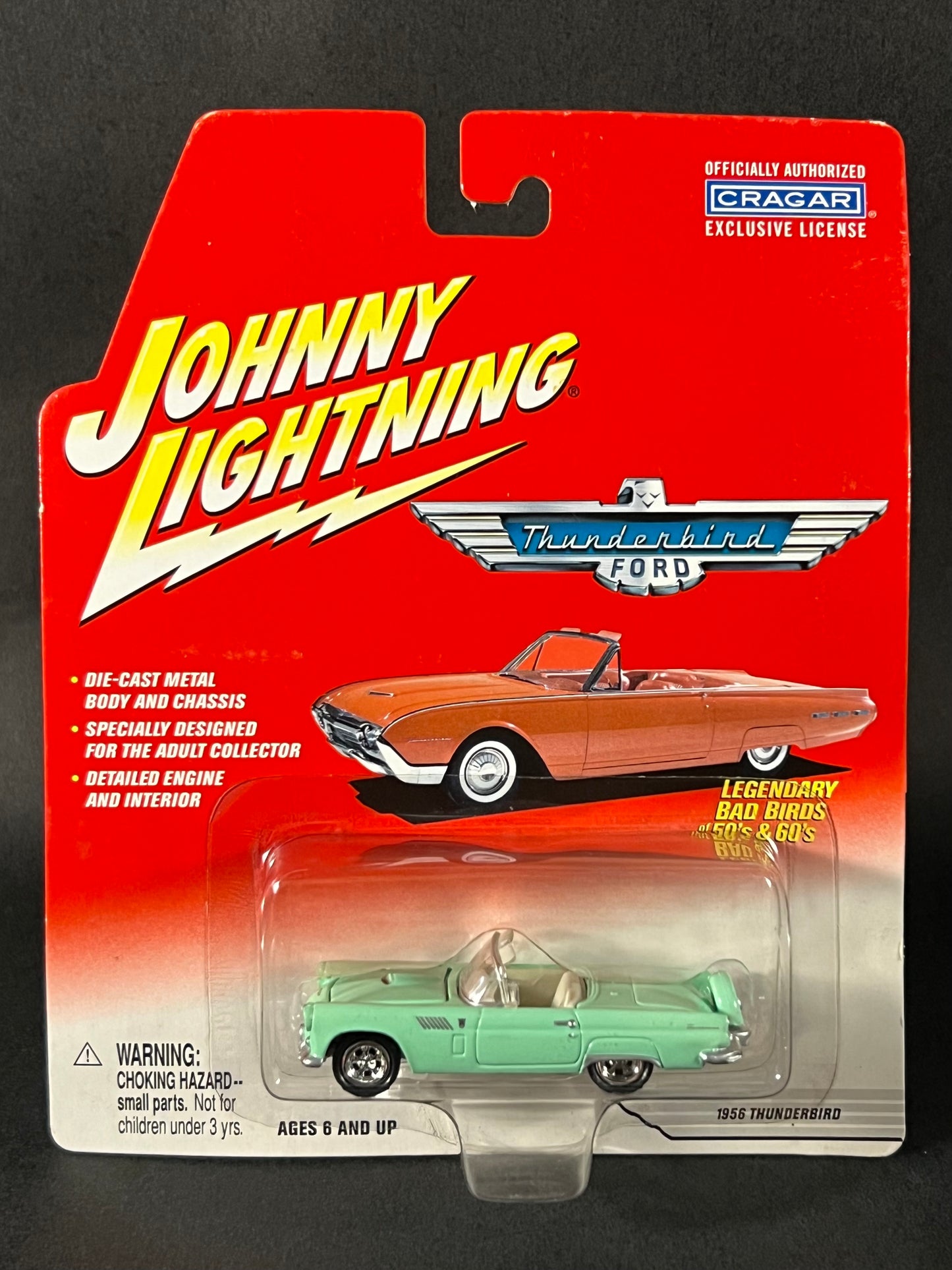 Johnny Lightning 2002 Ford Thunderbird Series 1956 Thunderbird, Green