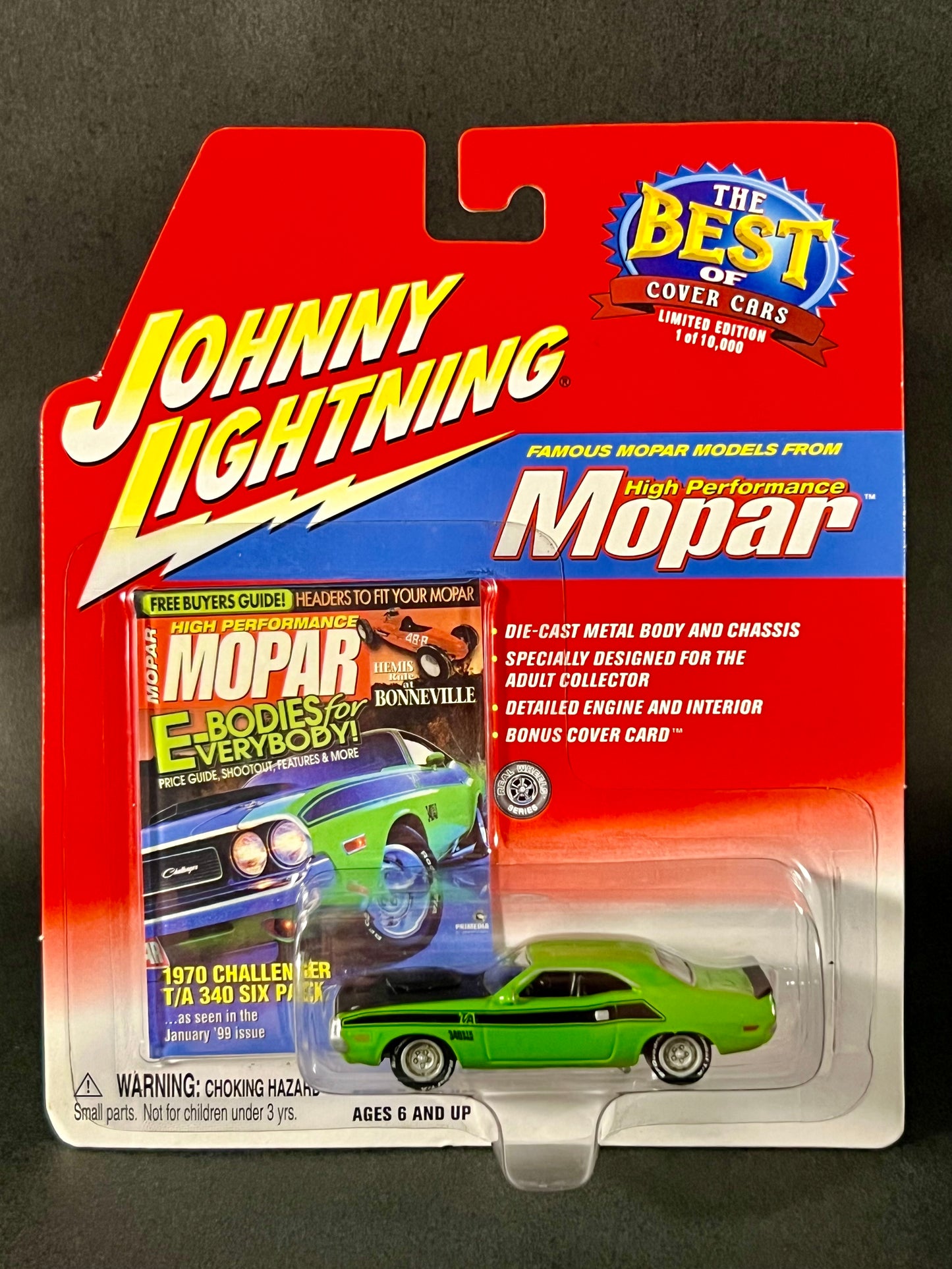 Johnny Lightning 2002 Best of Cover Cars 1970 Challenger T/A 340 Six Pack, Green