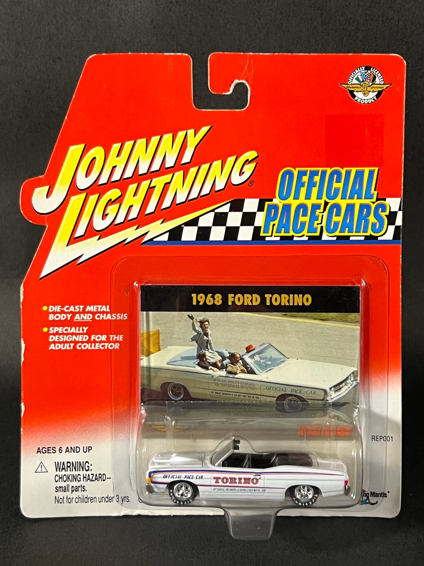 Johnny Lightning 2001 Official Pace Cars 1968 Ford Torino, White